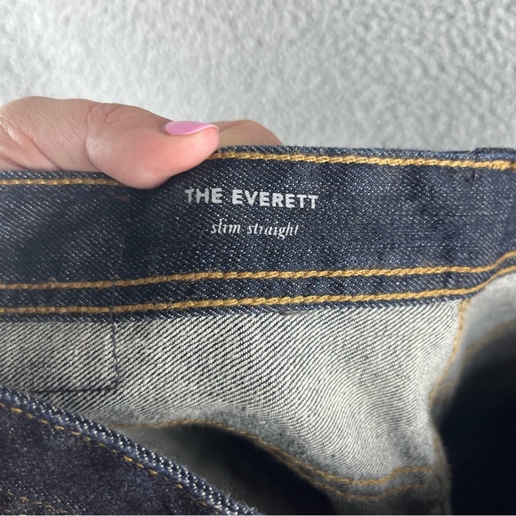 AG Adriano Goldschmeid Men's Dark Wash Size 32x34 Everett Slim Blue Jeans - Picture 5 of 14